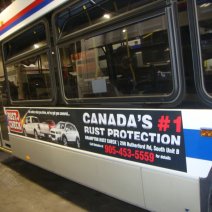 Rust Check Ad on Brampton Bus